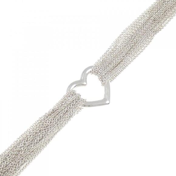 Tiffany 10 Row Chain Toggle Heart Bracelet